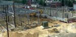 Maintenance Building Frame and First Steel on New Admin Building Aug 24 2011