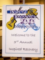 Picture Info: Inspired Recovery event poster, artwork by Andrew Messinger
