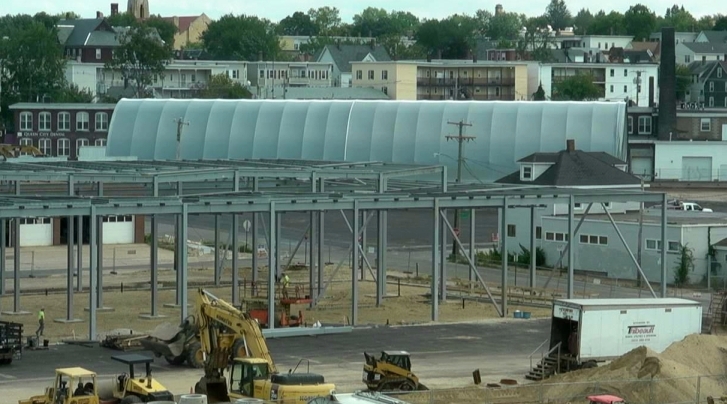 Maintenance Building Steel and Saltshed August 24 2011