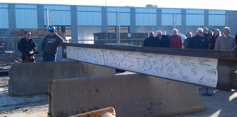 MMC Final Beam Raising Ceremony, Signed Beam Dec 1, 2011