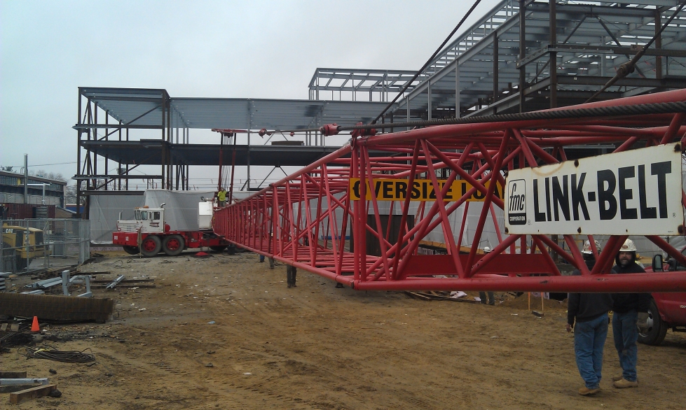 Police Steel Erection Complete, Crane Disassembly Dec 6 2011
