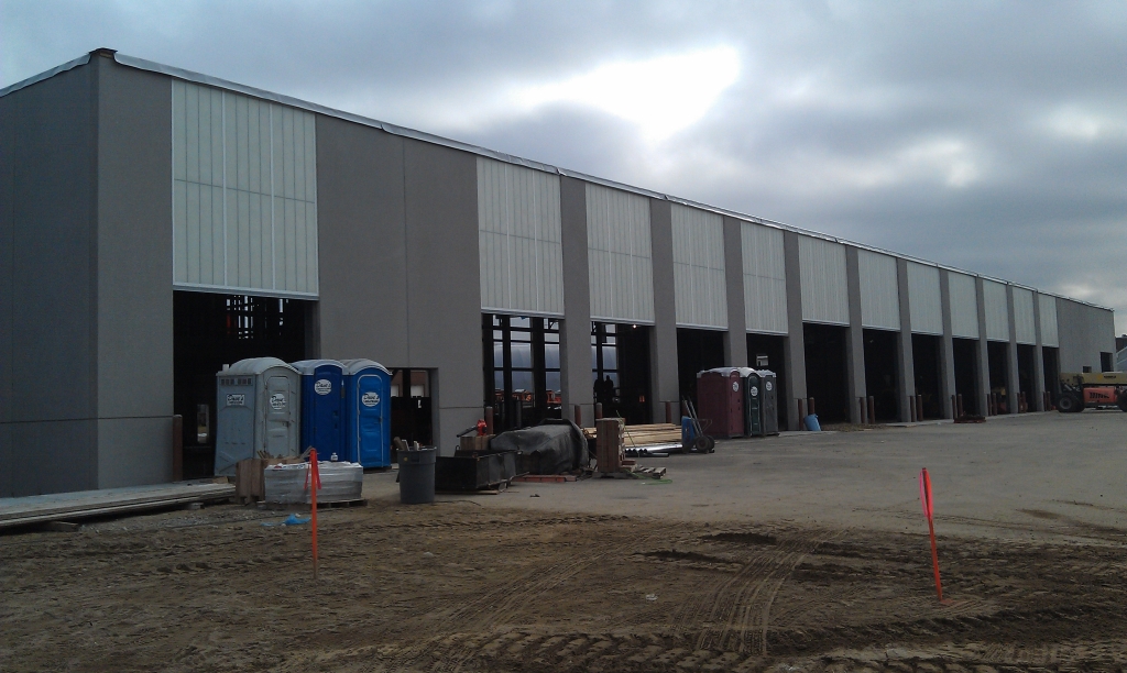 Maint Building, West Elevation, Nov 22, 2011